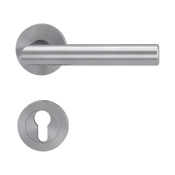 Bild Oberfläche / Detail Rosettengarnitur Lucia Professional Edelstahl matt Schraubtechnik Griffwerk