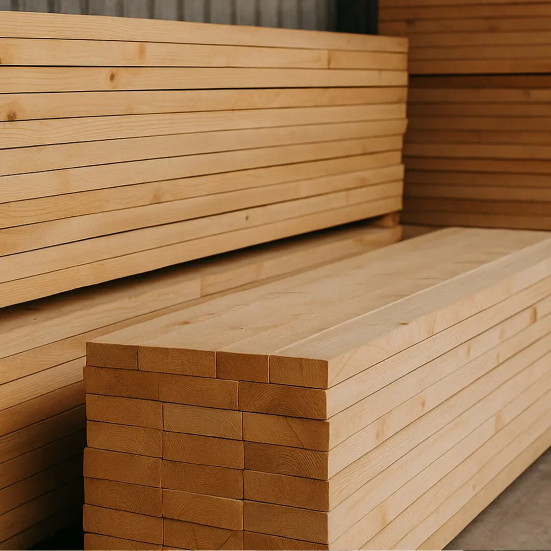 Holzplatten gestapelt