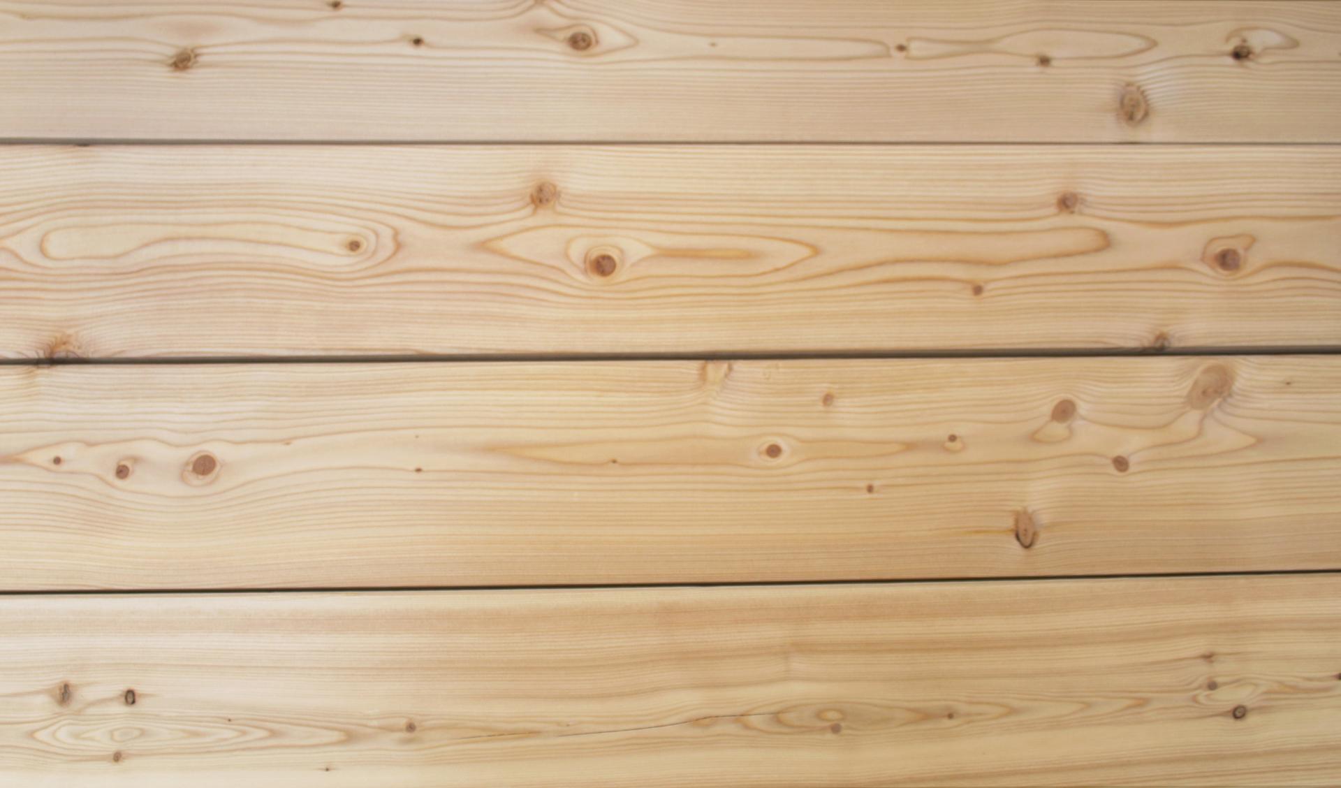 Bild Oberfläche / Detail Glattkantbrett Lärche canadisch 4-seitig gehobelt und gefast