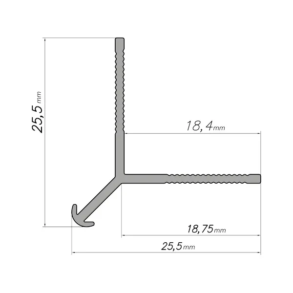 Bild Querschnitt / Aufbau Außeneckprofil Titanium Modee Wall Out Pro Ewifoam