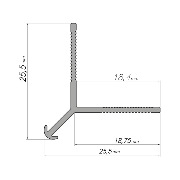 Bild Querschnitt / Aufbau Außeneckprofil Titanium Modee Wall Out Pro Ewifoam
