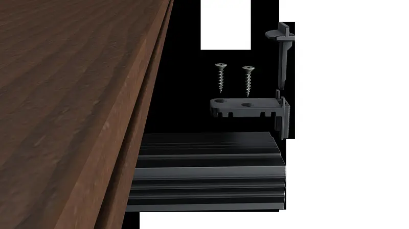 Bild Oberfläche / Detail Terrastart Black (schwarz) für Holz + Alu 20 Stück Karle und Rubner