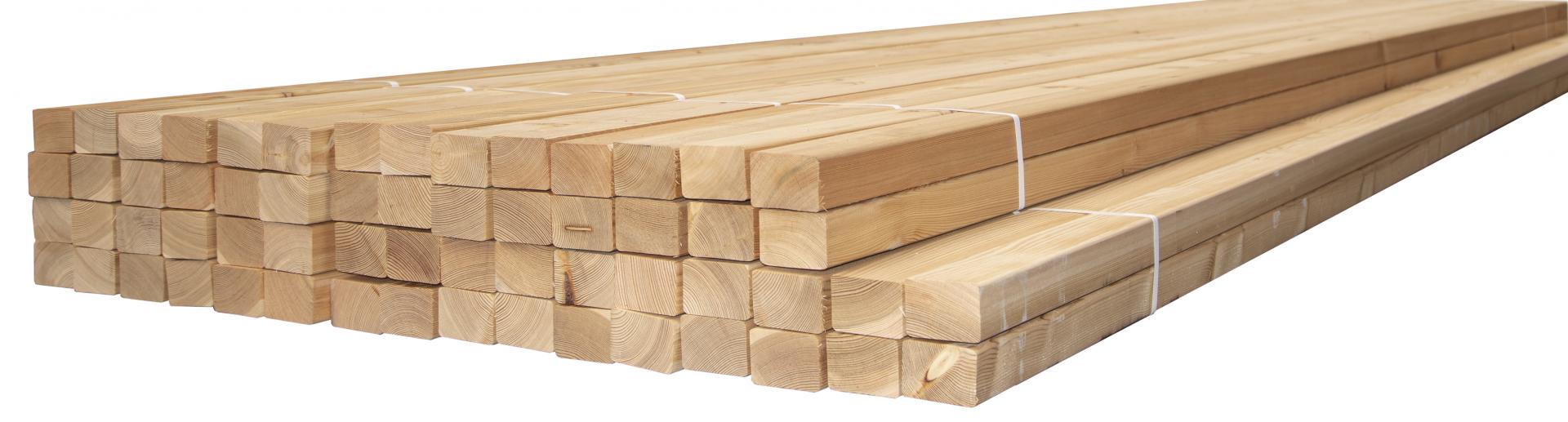 Bild Oberfläche / Detail Terrassenunterkonstruktion Lärche canadisch Holz gehobelt