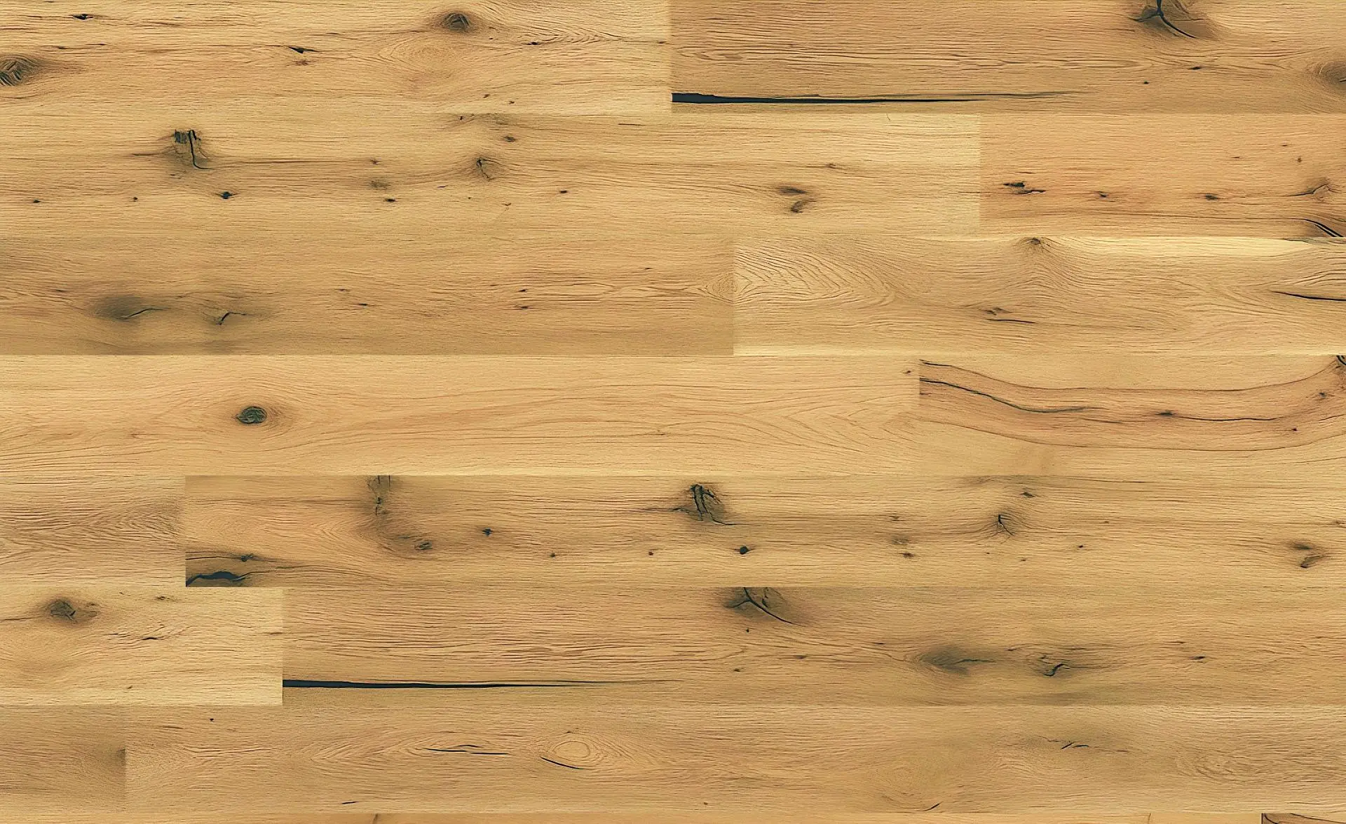 Bild Oberfläche / Detail Fertigparkett Eiche Roble Natur Landhausdiele Gebürstet Natura Flooring