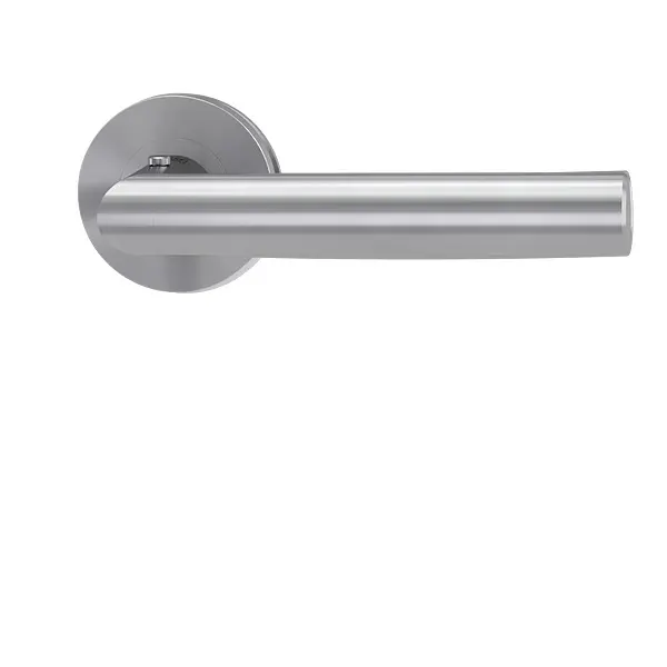 Bild Oberfläche / Detail Rosettengarnitur Lucia Professional Edelstahl matt DIN R Schraubtechnik Griffwerk