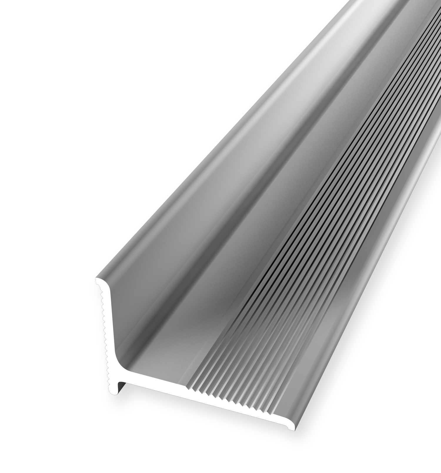 Bild Oberfläche / Detail Wandabschlussprofil Silber Aluminium eloxiert SGH Parkettfreund