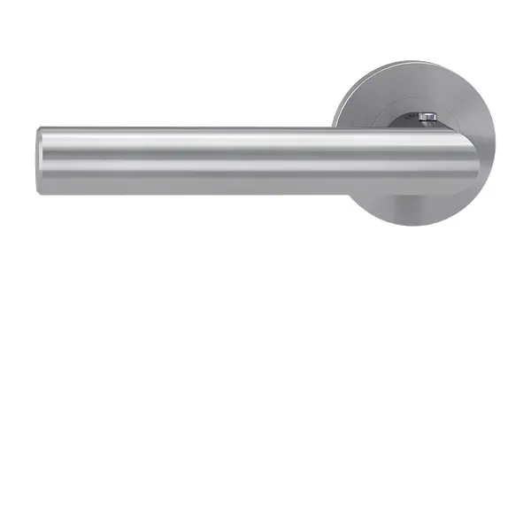 Bild Oberfläche / Detail Rosettengarnitur Lucia Professional Edelstahl matt DIN L Schraubtechnik Griffwerk