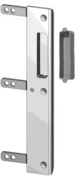 Bild Oberfläche / Detail Schließblech Neusilber DIN L Astra