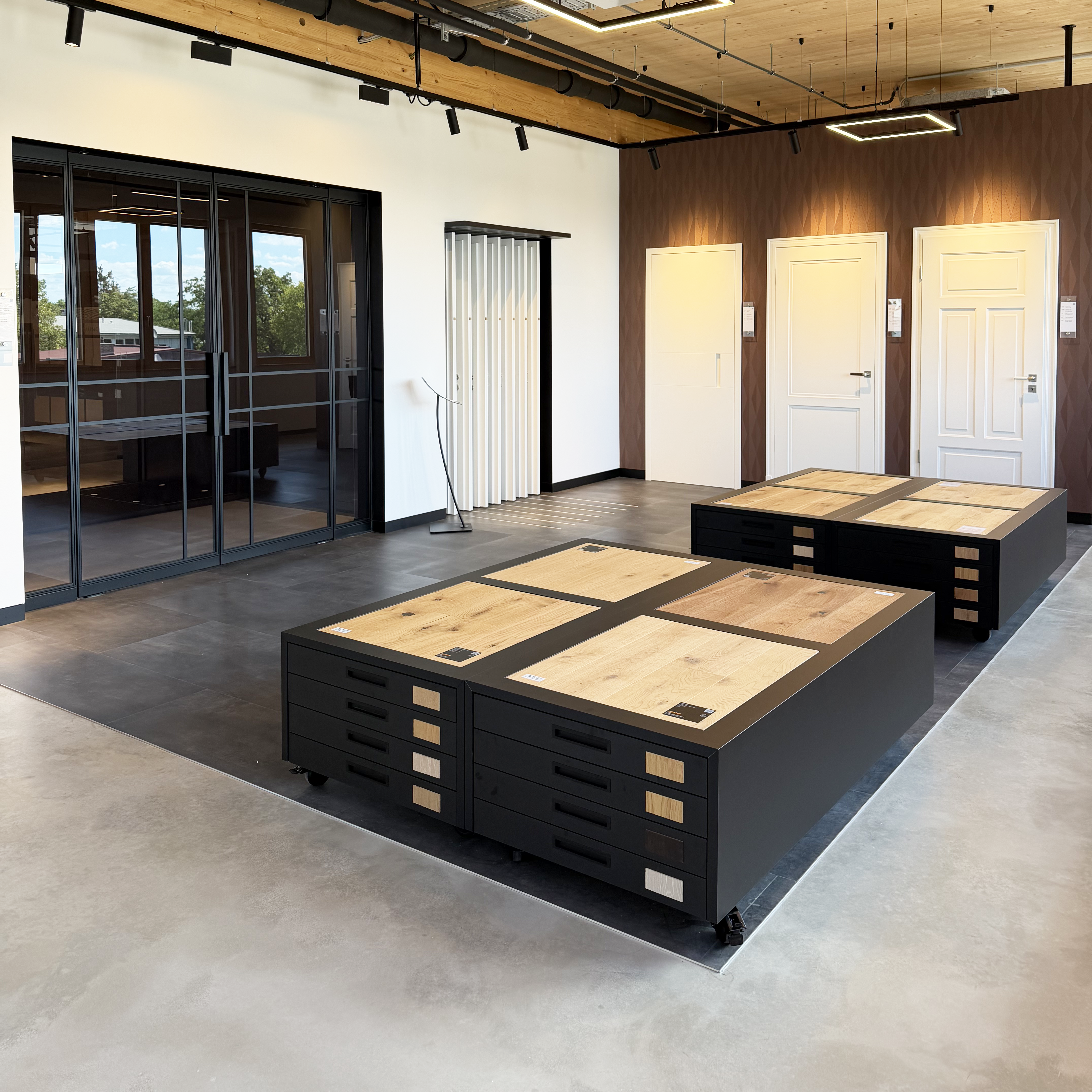 Boden Muster Ausstellung Holz Türen