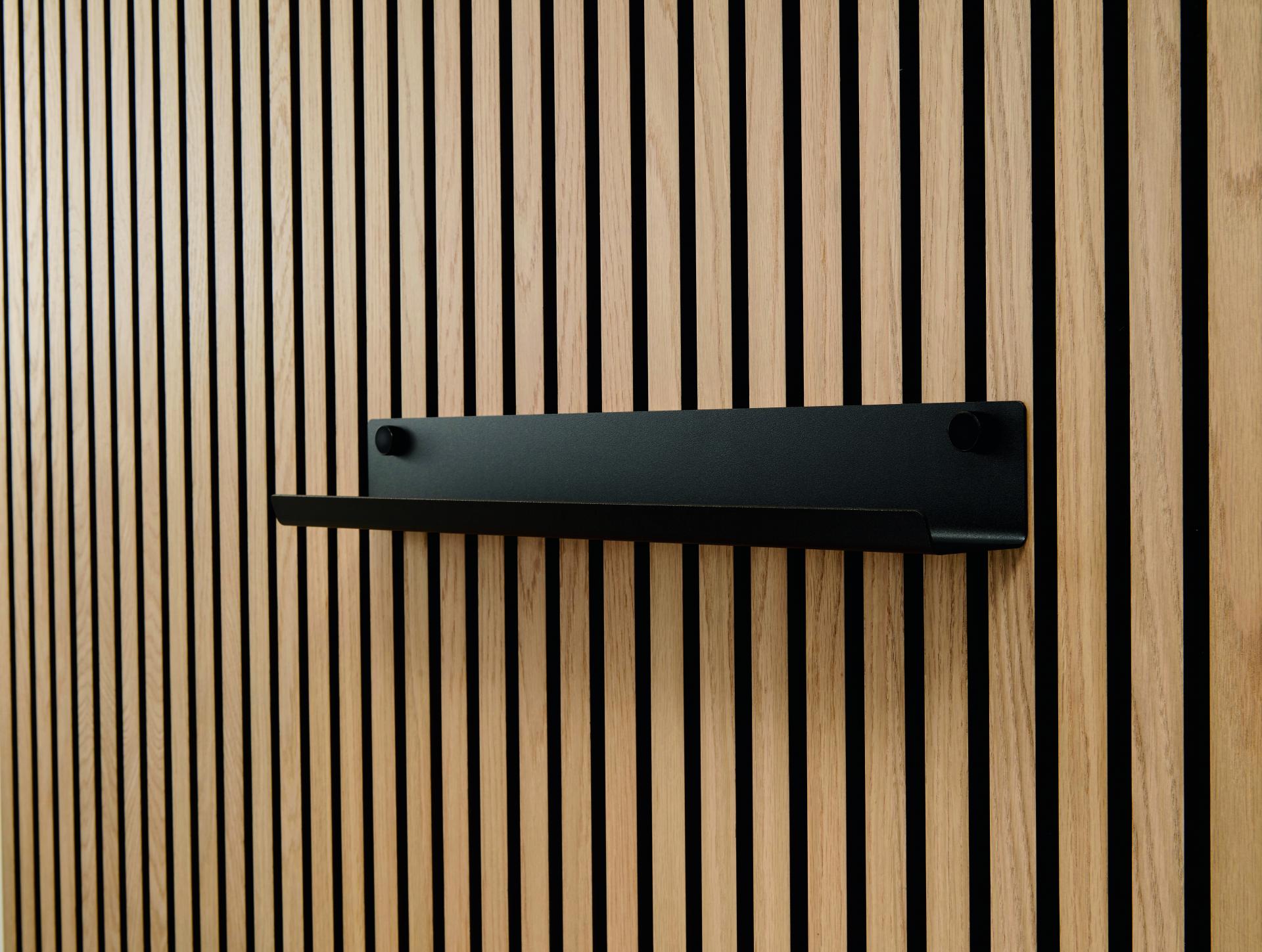Bild Oberfläche / Detail Metallregal Schwarz pulverbeschichtet Silent Design ter Hürne
