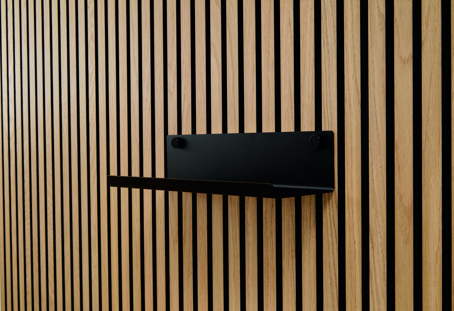 Bild Oberfläche / Detail Metallregal Schwarz pulverbeschichtet Silent Design ter Hürne