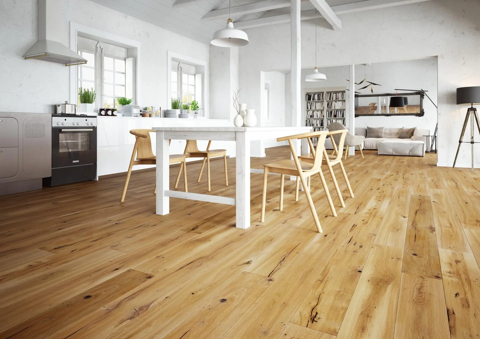 Bild Ambiente Fertigparkett Eiche Vintage Landhausdiele Gebürstet Barlinek