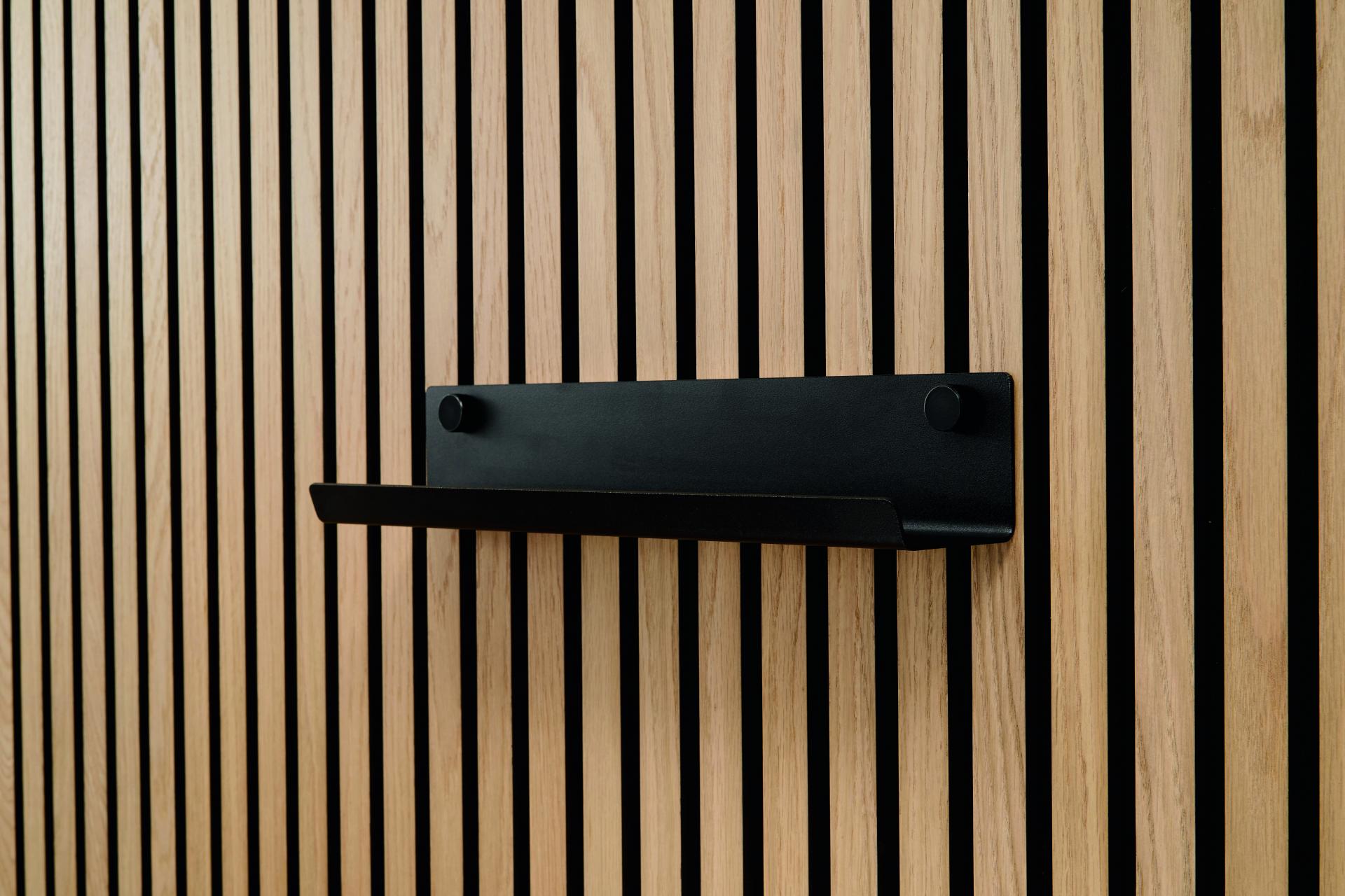 Bild Oberfläche / Detail Metallregal Schwarz pulverbeschichtet Silent Design ter Hürne