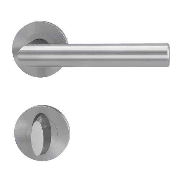 Bild Oberfläche / Detail Rosettengarnitur Lucia Professional Edelstahl matt Schraubtechnik Griffwerk