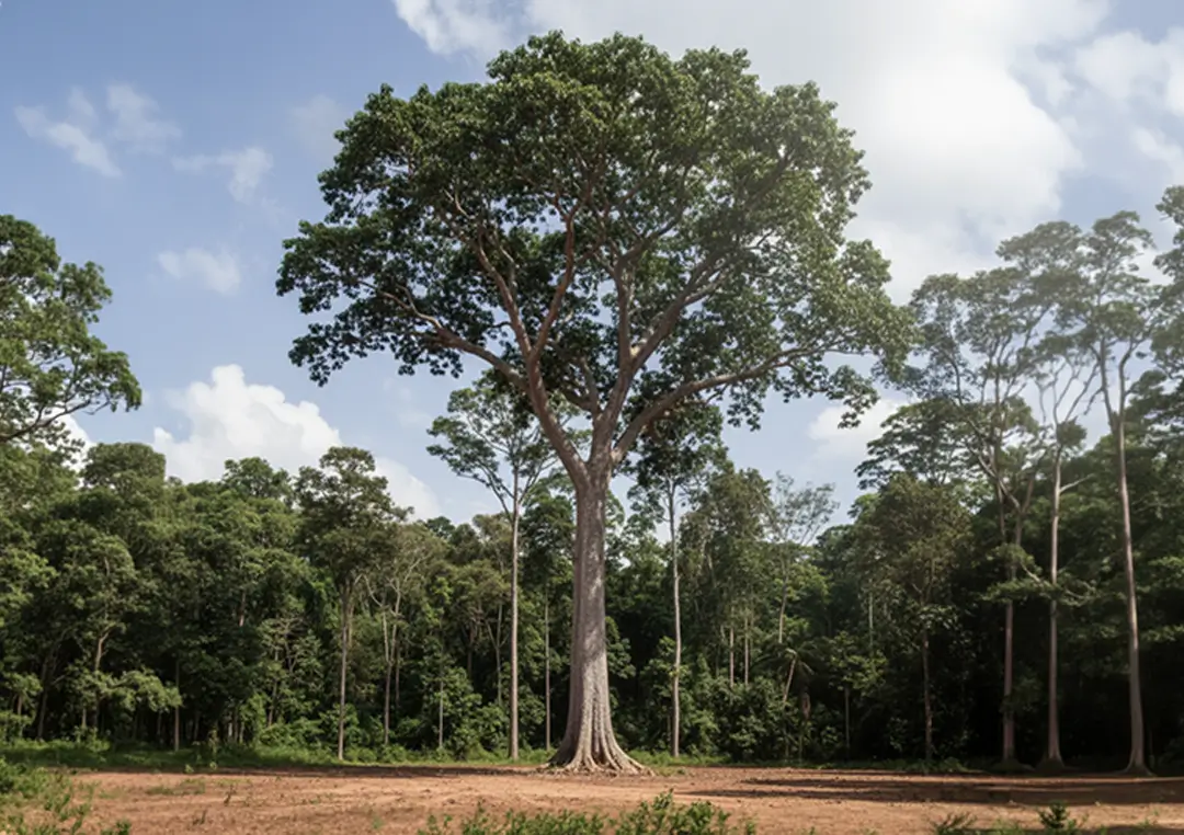 Bangkirai Baum in einem Wald