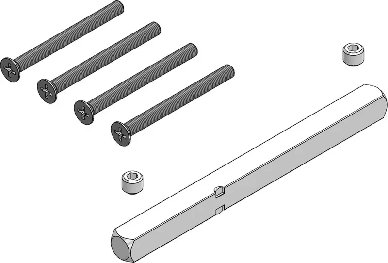 Bild Oberfläche / Detail Vollstift-Set für Garnituren BB & PZ Schraubtechnik GK3 & GK4 Griffwerk