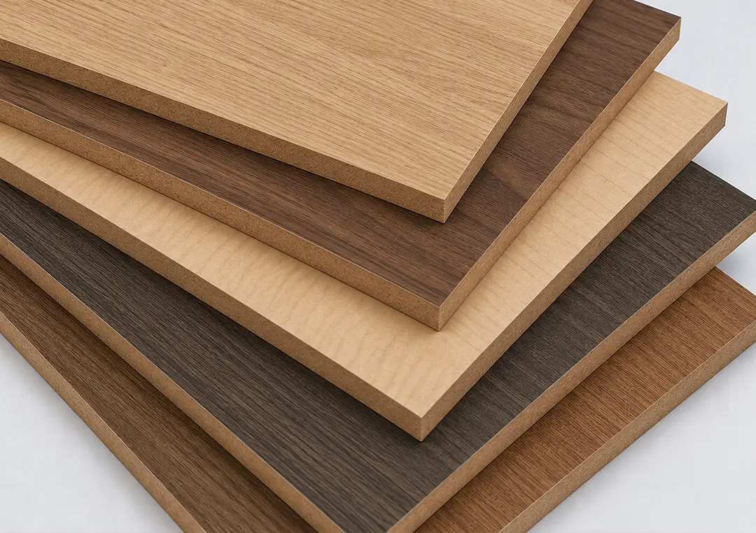 Edelfurnierte Platten