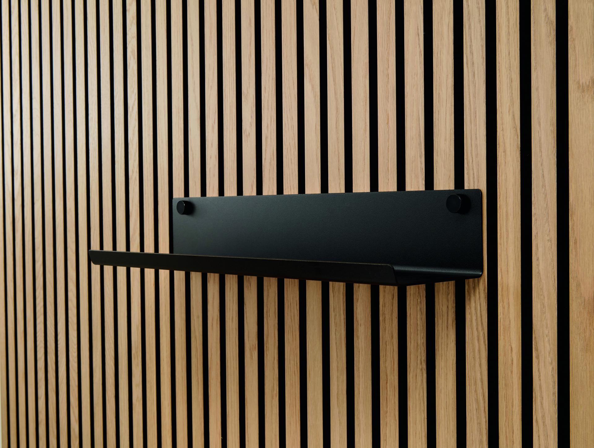 Bild Oberfläche / Detail Metallregal Schwarz pulverbeschichtet Silent Design ter Hürne