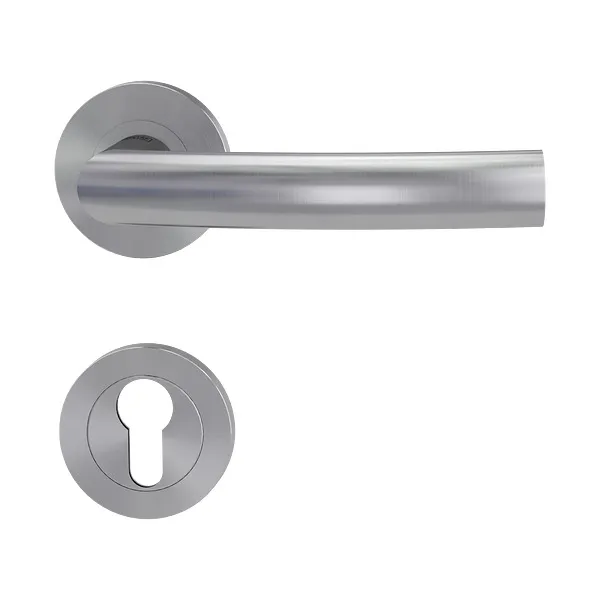 Bild Oberfläche / Detail Rosettengarnitur Lorita Professional Edelstahl matt Schraubtechnik Griffwerk
