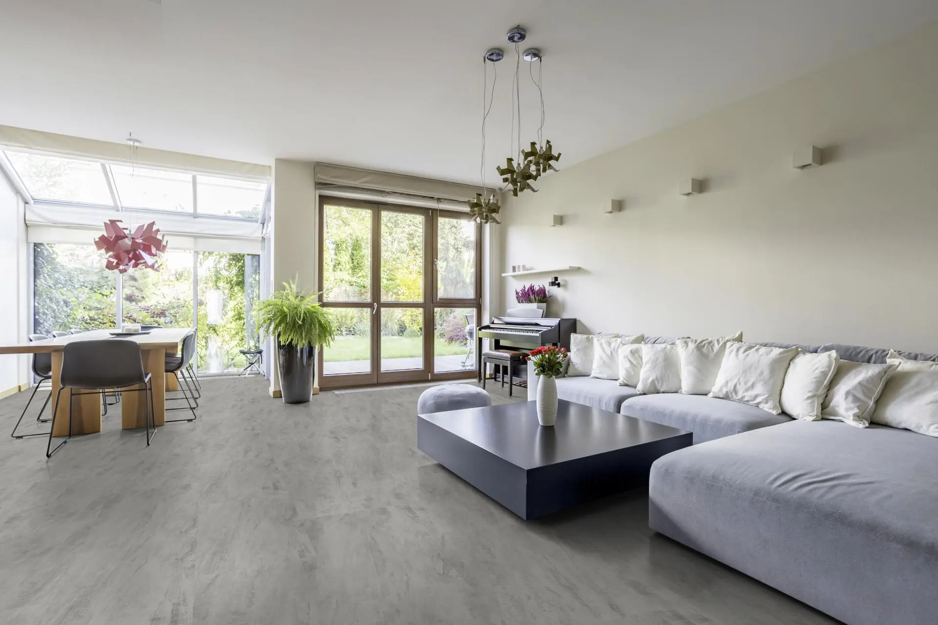 Bild Ambiente Vinylboden Cool Grey Fliesenoptik Synchronstruktur Natura Flooring