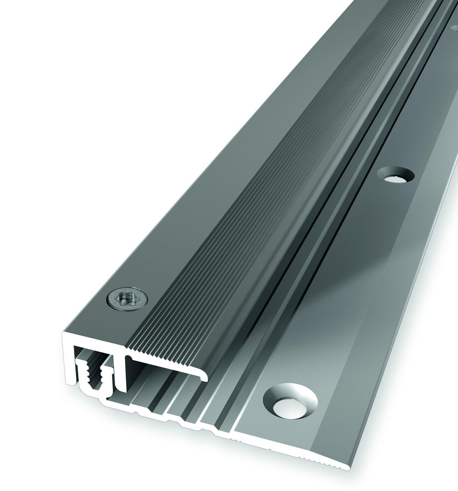 Bild Querschnitt / Aufbau Endprofil Edelstahloptik Bodenbeläge von 5 bis 11,5 mm SGH Parkettfreund