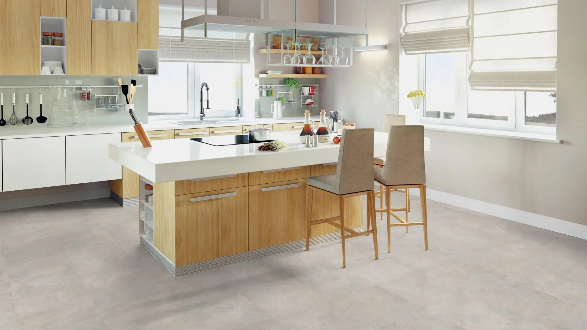 Bild Ambiente Vinylboden Stein Linda Fliesenoptik ter Hürne