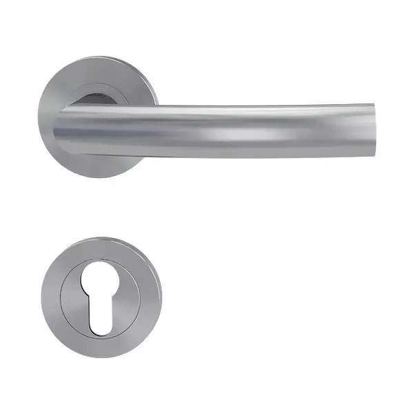 Bild Oberfläche / Detail Rosettengarnitur Lorita Professional Edelstahl matt Schraubtechnik Griffwerk
