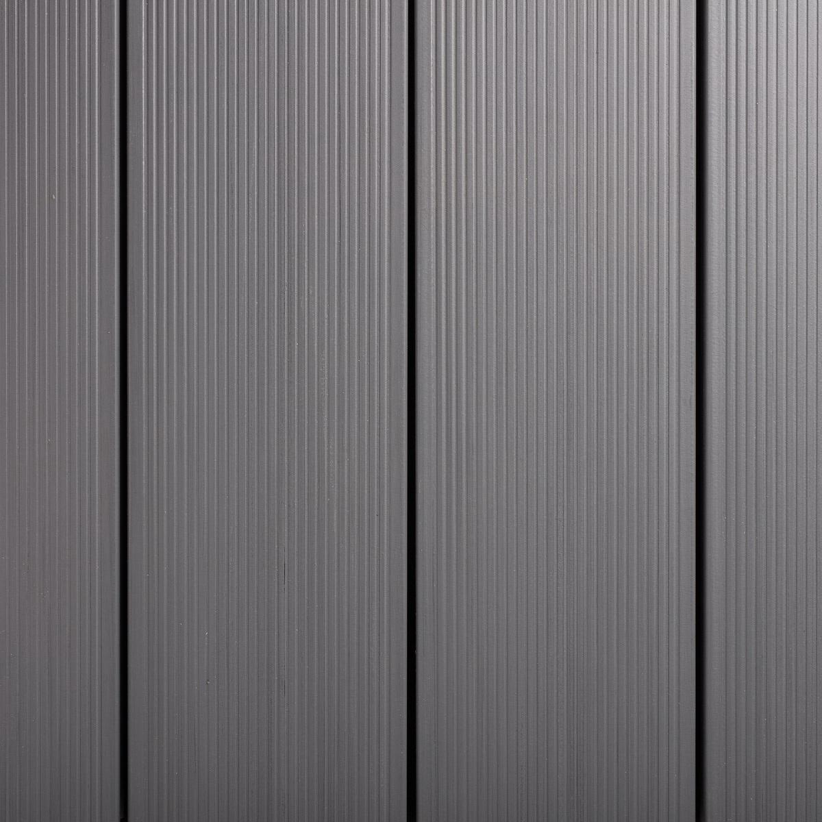 Bild Oberfläche / Detail Terrassenbelag Eiche felsgrau WPC Strukturiert / Geriffelt Twinson