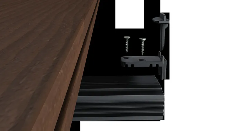 Bild Oberfläche / Detail Terrastart Black (schwarz) für Holz + Alu 20 Stück Karle und Rubner