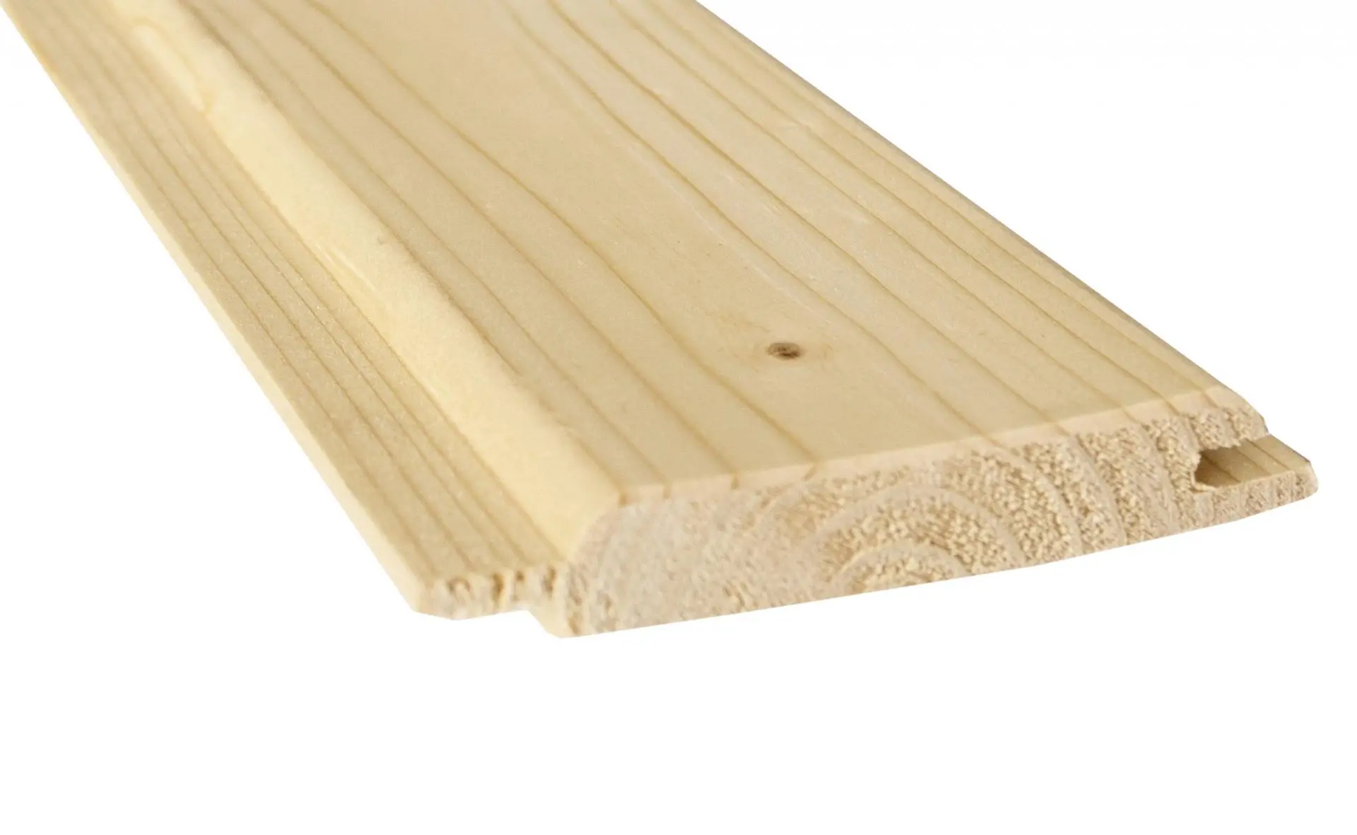 Bild Oberfläche / Detail Profilholz roh Fichte nordisch gerundet gehobelt Nut + Feder
