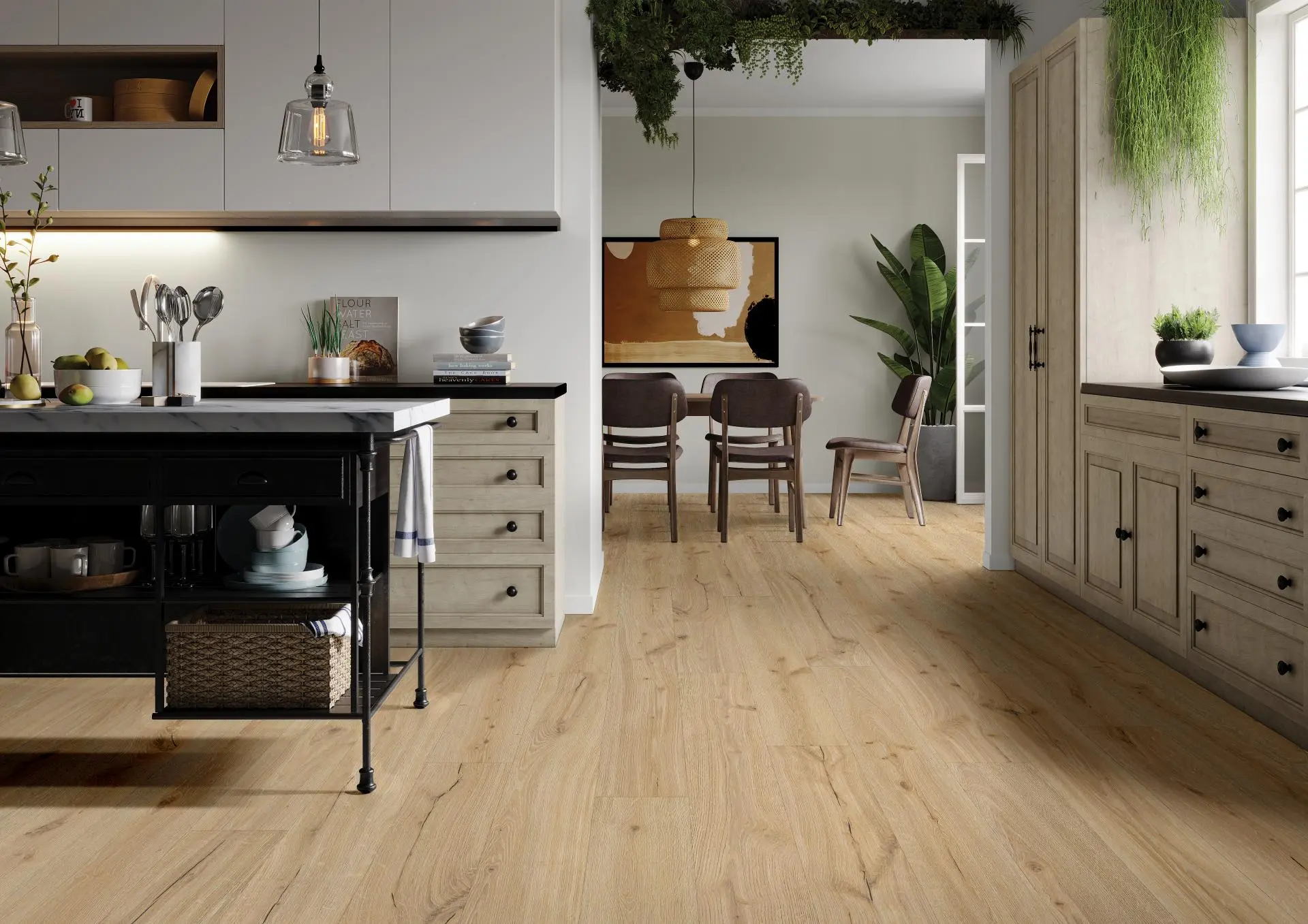 Bild Ambiente Vinylboden Eiche sand Landhausdiele Synchronstruktur Barlinek