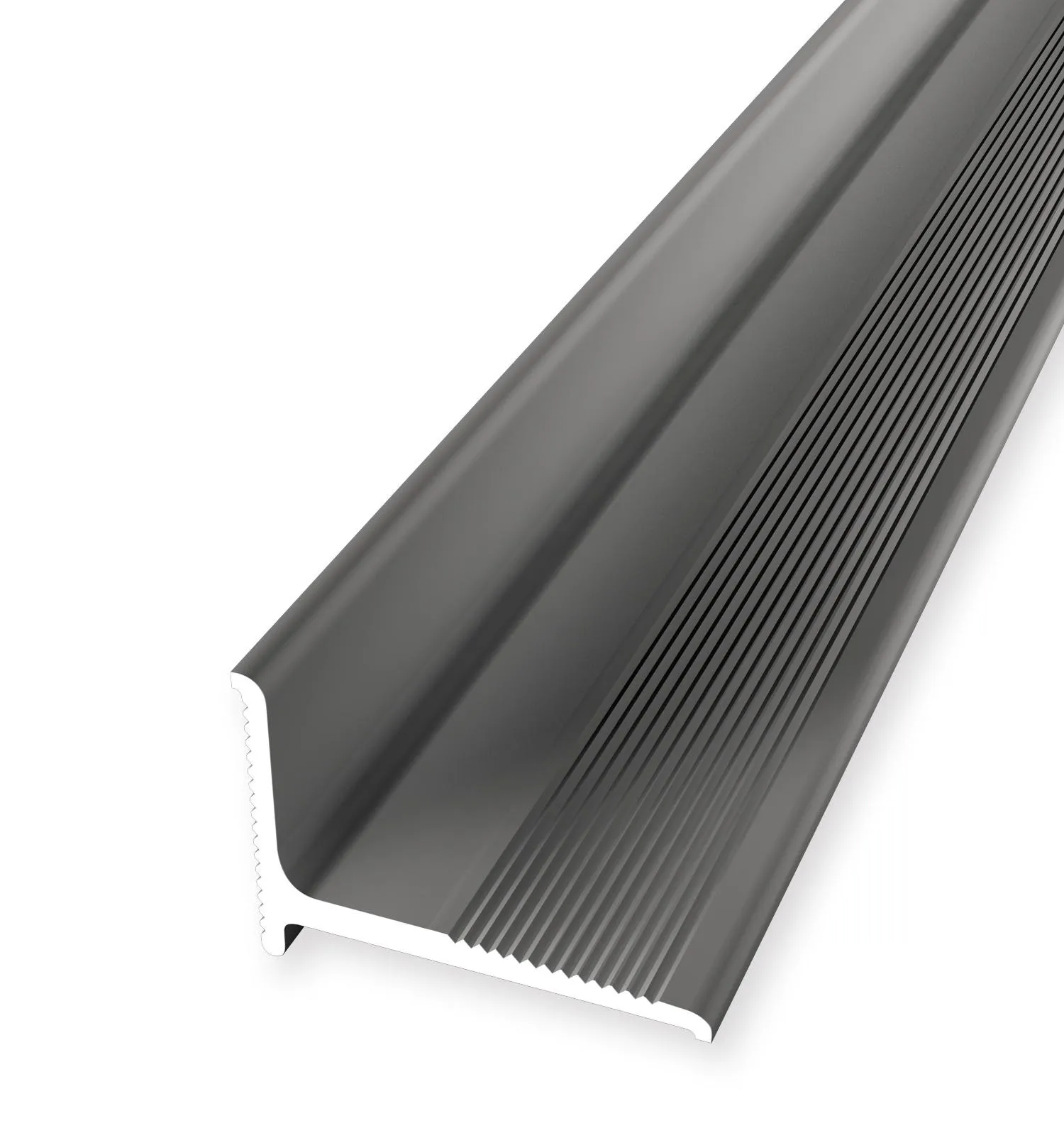 Bild Oberfläche / Detail Wandabschlussprofil Edelstahloptik Aluminium eloxiert SGH Parkettfreund