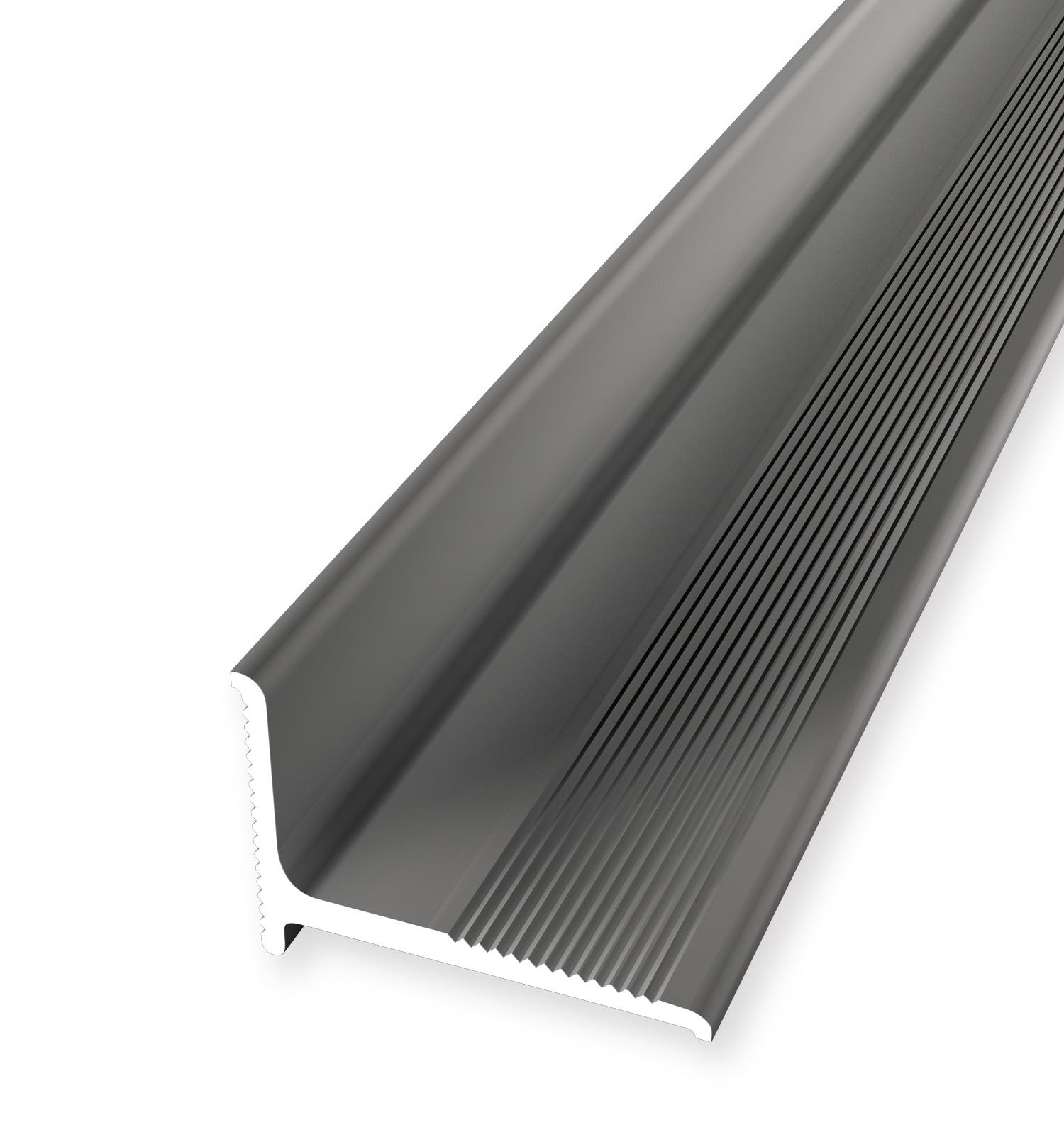 Bild Oberfläche / Detail Wandabschlussprofil Edelstahloptik Aluminium eloxiert SGH Parkettfreund
