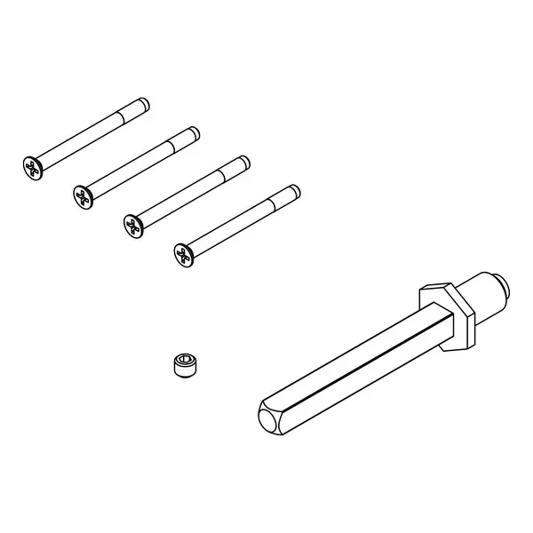 Bild Oberfläche / Detail Vollstift-Set für Garnituren BB & PZ Schraubtechnik GK3 & GK4 Griffwerk