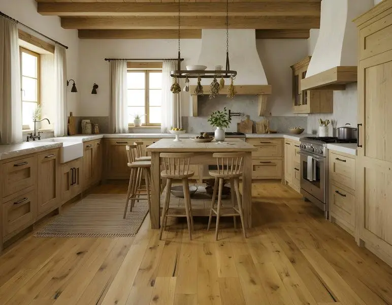 Bild Ambiente Fertigparkett Eiche Roble Natur Landhausdiele Gebürstet Natura Flooring
