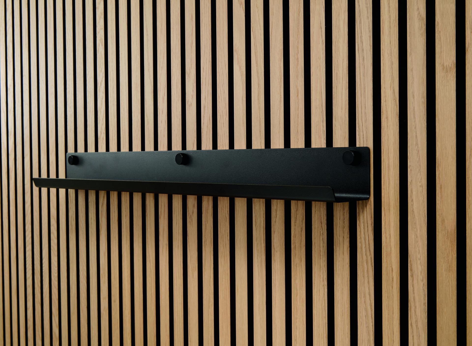 Bild Oberfläche / Detail Metallregal Schwarz pulverbeschichtet Silent Design ter Hürne