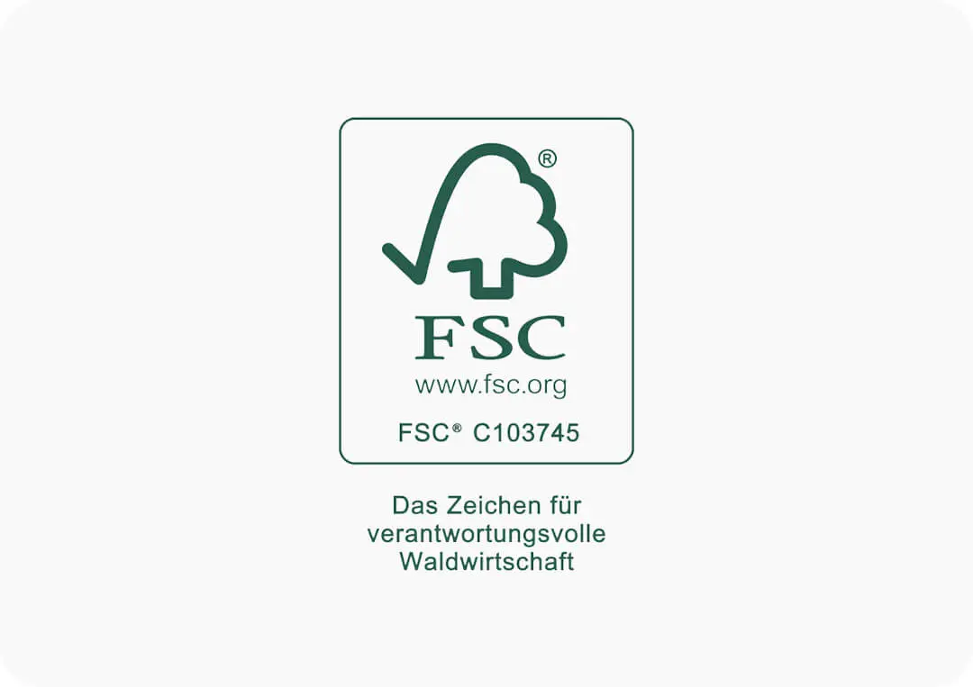 Logo FSC, Nachhaltigkeit, Zertifikat