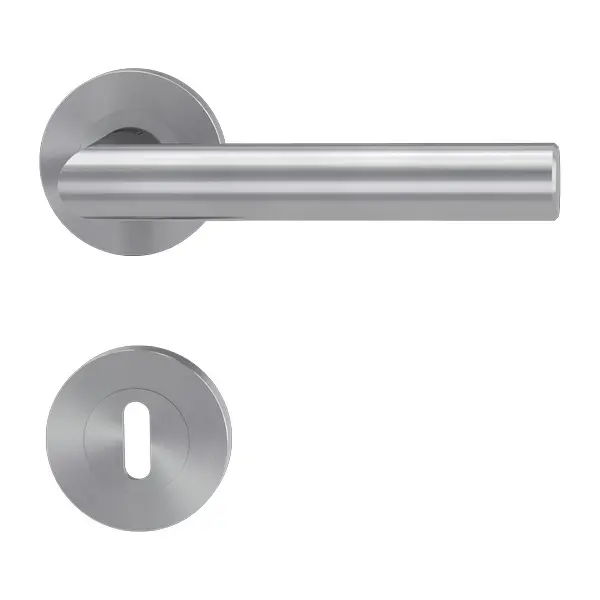 Bild Oberfläche / Detail Rosettengarnitur Lucia Professional Edelstahl matt Schraubtechnik Griffwerk